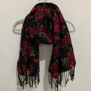Reversible Rose Floral Scarf